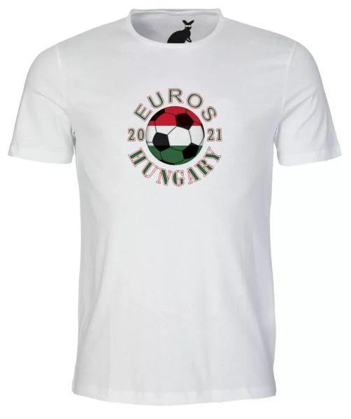 

Hungary Euros 2021 Ball MENS T SHIRT Hungarian football fan European supporter, White;black