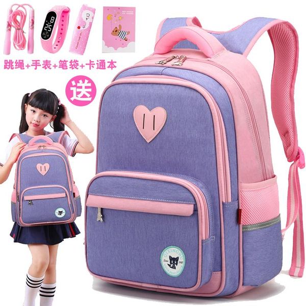

backpack spine girl schoolbag primary school boy ultra-light princess