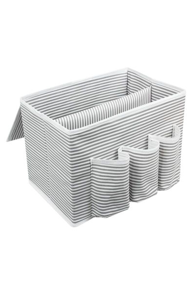 

gray white head end organizer orev001011st bath accessory set