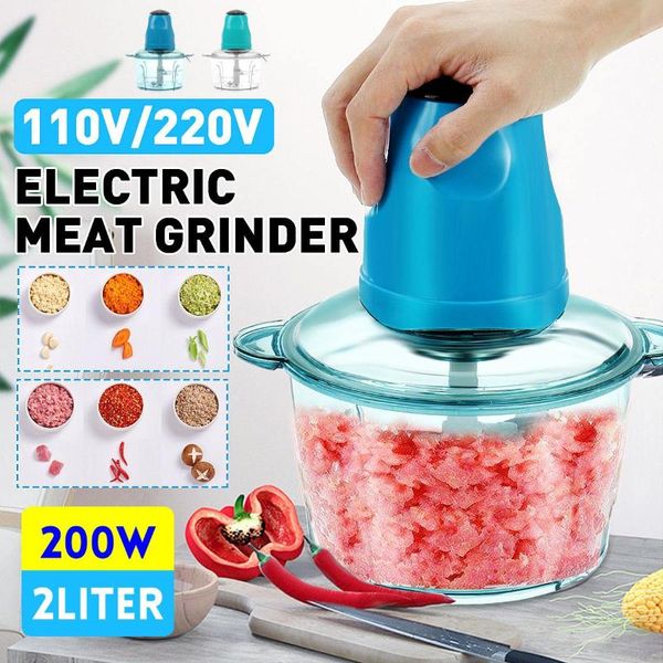 

meat grinders 2l electric kitchen chopper grinder shredder stainless steel household processor tool cocina