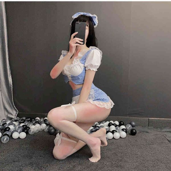 

straight new passion maid uniform set, Red;black