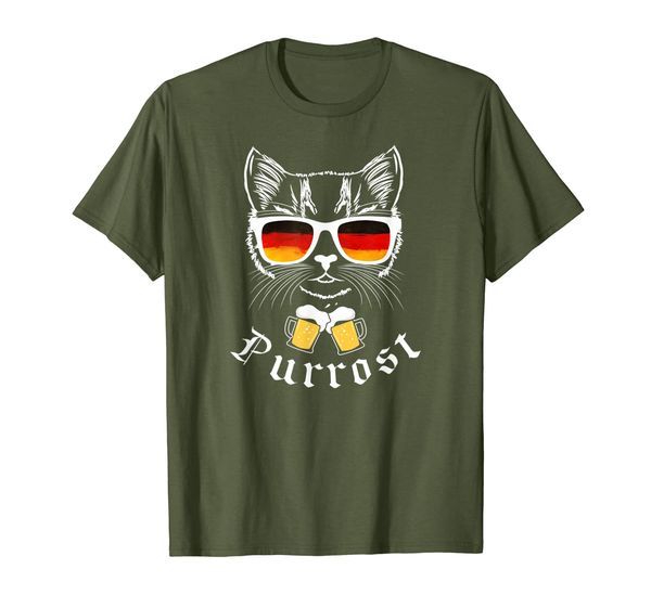 

oktoberfest t shirt funny prost pun purrost cat, White;black