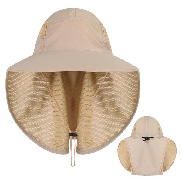 

outdoor hats summer sun hat men women uv protection hiking fishing mesh breathable quick dry cap, Black;white