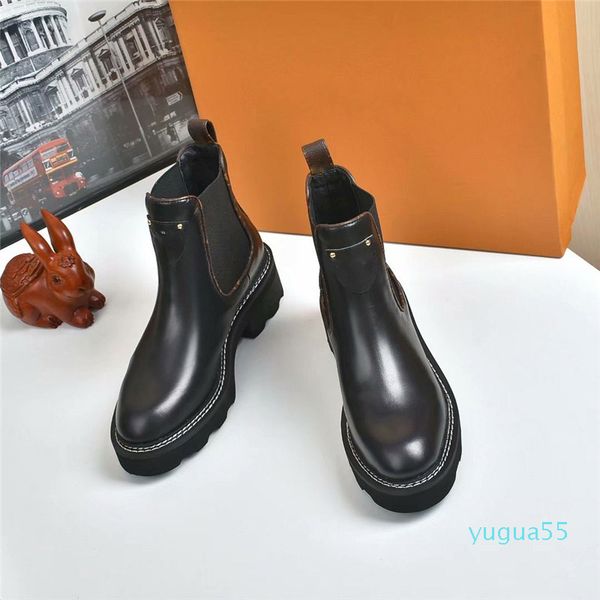 

fashion designer ankle boots women shoes winter boots ladies girls silk cowhide leather high womens flat ankle boot, Black