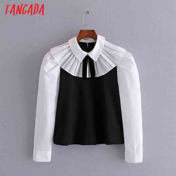 

women retro white beading bow tie peter pan collar chic female shirt 3h417 210416