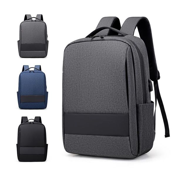 

backpack men's casual business usb charge computer lapbackpacks large capacity anti-theft waterproof schoolbag bag for male