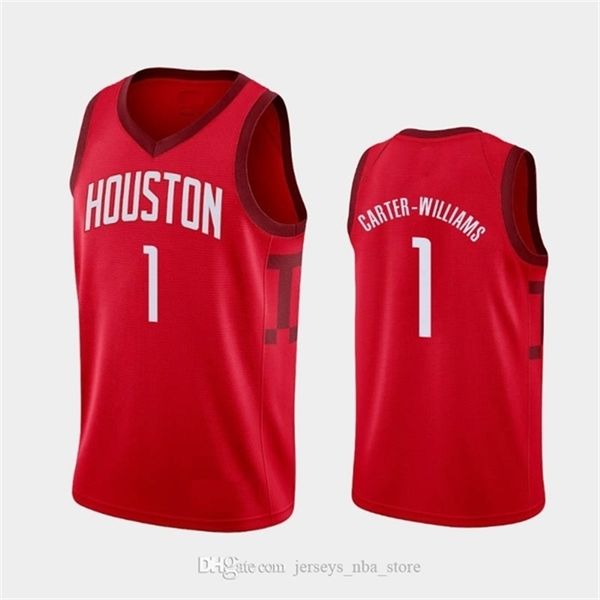 

09men's basketball jerseys houston\rrockets\rjersey michael carter-williams red white 2019-20 statement city icon rare, Black