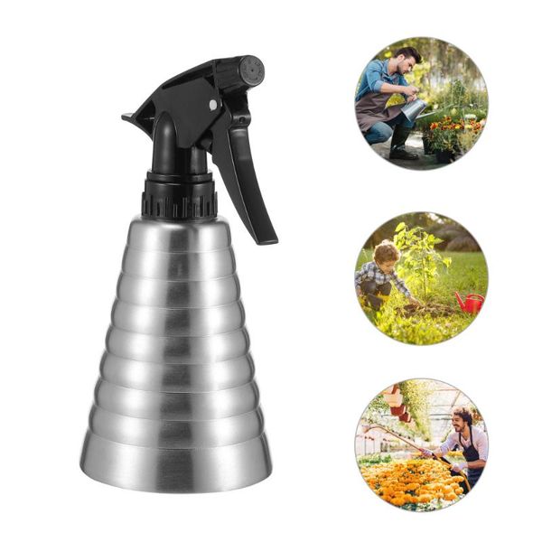 

watering equipments 1pc stainless steel can simple water sprinkler garden sprayer silver