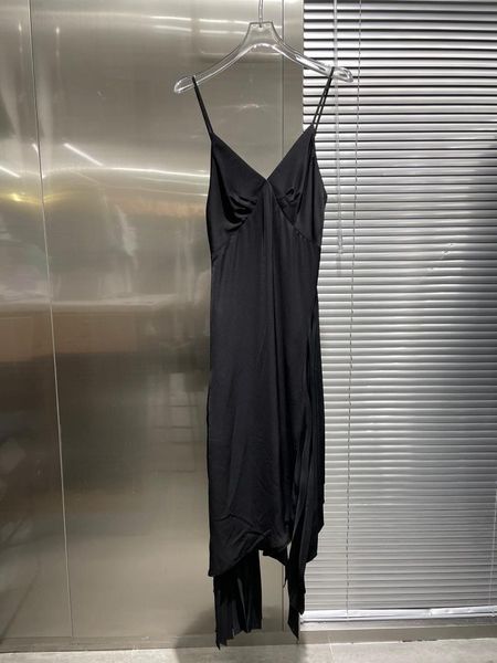 

women's knits & tees 2021 summer two side folding sling polyester dress, White