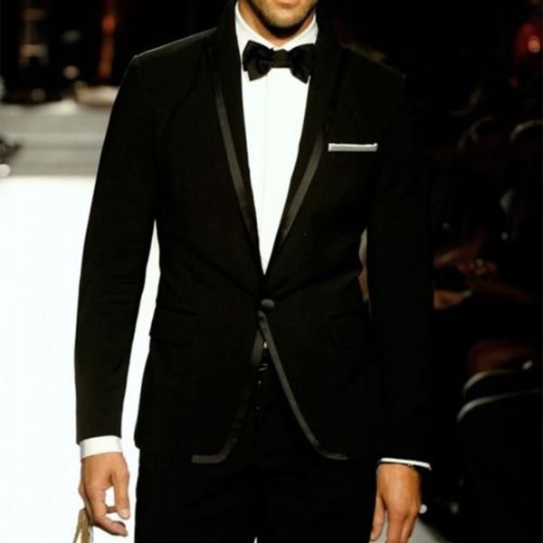 

suits & men's blazers custom made to measure bespoke suit,bespoke black wedding tuxedo with satin collar edge,tailored, White;black