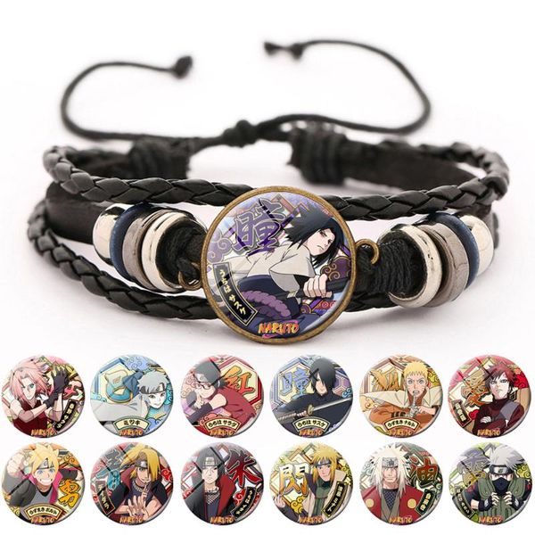 

charm bracelets kakashi cosplay time jewel leather woven bra jewelry, Golden;silver