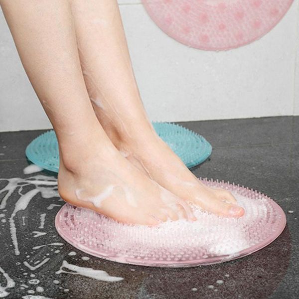 

silicone lazy foot bath back massage cushion wash cleaning care brush bathroom non-slip mat mats