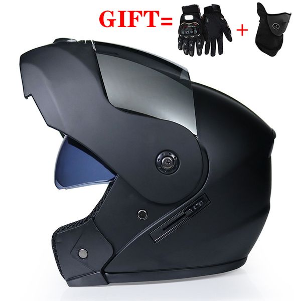 

men children 2 gifts racing motocross modular dual lens carbon motorcycle helmet full face safe flipup cascos para moto