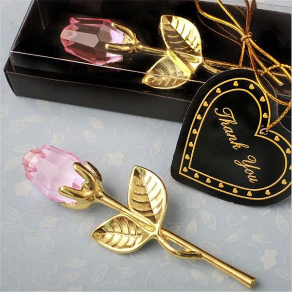 

1pcs wedding decoration crystal rose flower valentines day hen party give bridesmaids gifts single bridal shower-7