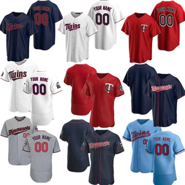 

2021 minnesota 26 max kepler jersey 24 josh donaldson 25 byron buxton 22 miguel sanÃ³ 2 luis arraez 34 kirby puckett odorizzi baseball jersey, Blue;black