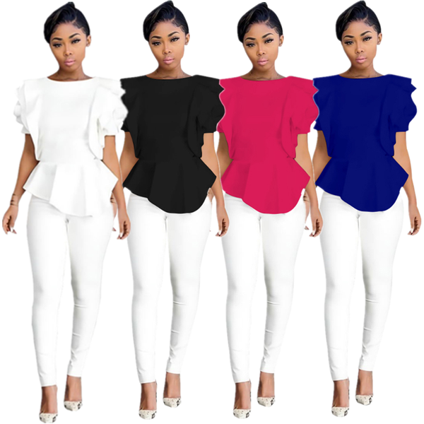 

women's swimwear style occident fashion design leisure black flounce hem spliced summer girlish short-sleeved ol tshirt qy5073, White;black