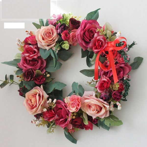 

party decoration american simulation wedding room flower door knot villa peony wreath placed wal