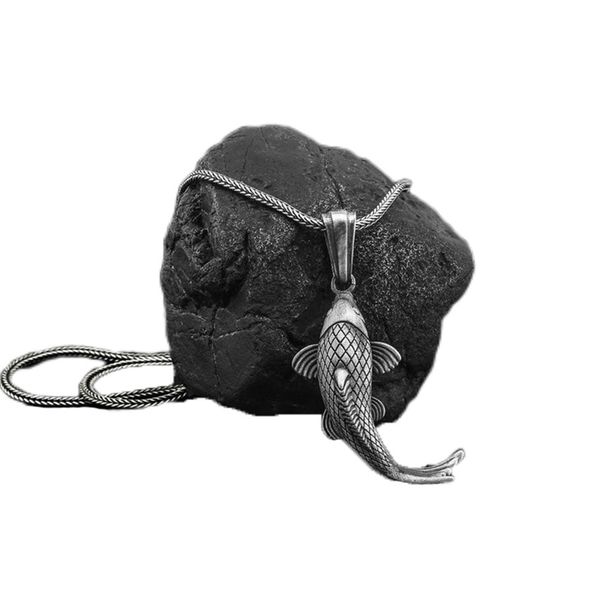 

hip hop fish necklace quavo choker pendent necklace present rapper jewelry, Silver