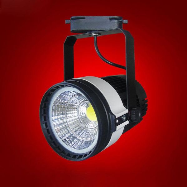 

20pcs/lot led cob track light 15w 20w 30w rail lights spotlight equal 150w 300w halogen lamp warm/cold white ac85-265v