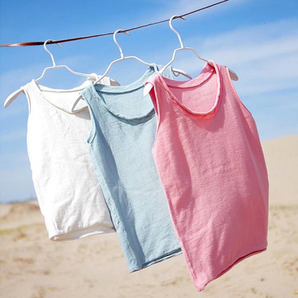 

camis arrival will see 100% cotton mesh solid loose tank all combined casual female basic sleeveless regatta s538, White