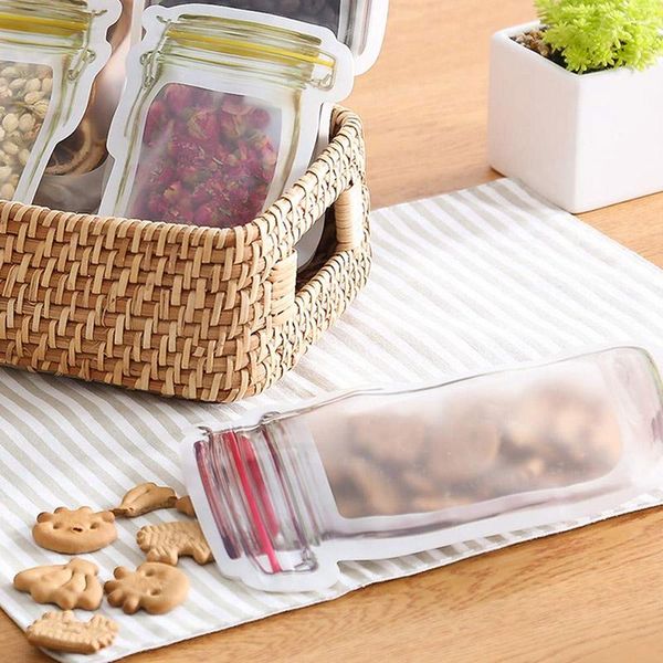 

reusable jar bag candy storage portable seal nut snack organizer bags