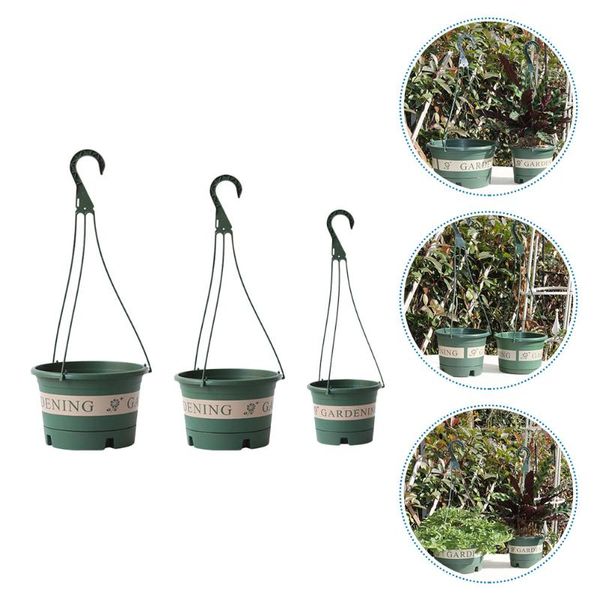 

shade 3pcs hanging flower pot balcony orchid pendant chic suspended flowerpot