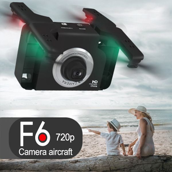 

F6 wide-angle camera 720P HD aerial Quadcopter gesture control RC drone helicopter headless mode unique aircraft toy, 720 no optical flow