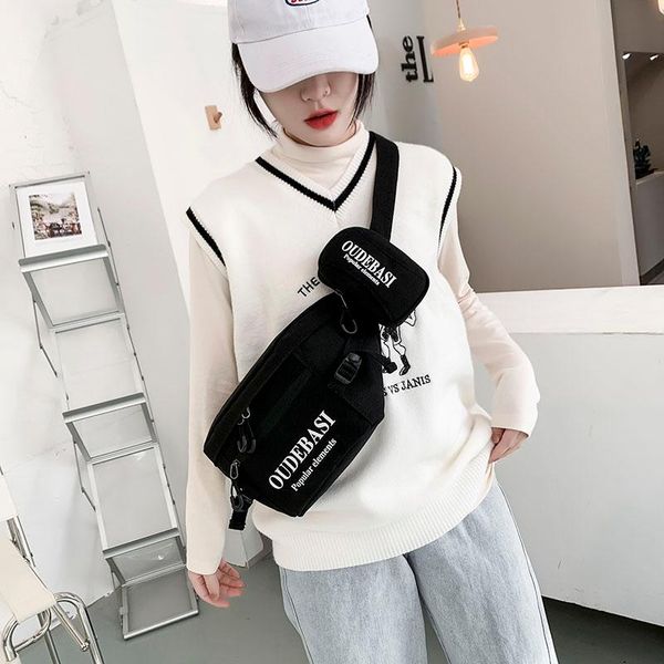 

fanny pack causal women waist belt bag fashion crossbody chest hip hop bags phone canvas