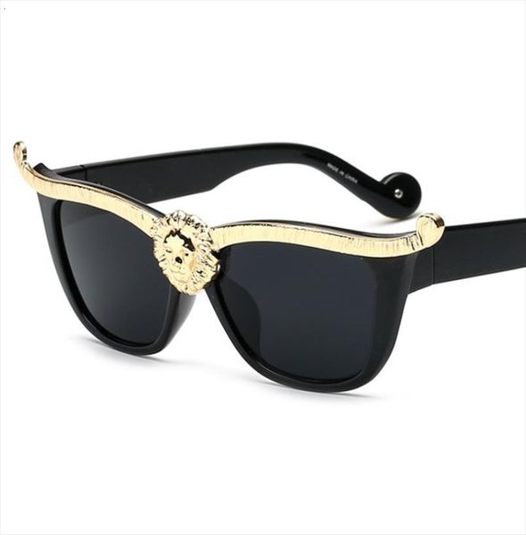 

classic gold lioness cat eye women sunglasses fashion glamour ladies sun glasses designer cateye shades, White;black