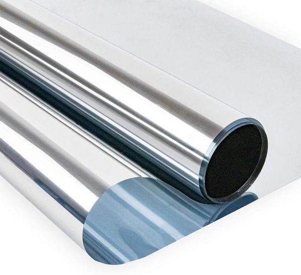 

window stickers sun protection privacy film self-adhesive, reflective one way mirror tint for windows, anti uv heat control