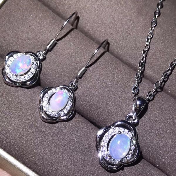 

boutique jewels 925 sterling silver inlaid with natural opah hollow women's pendant ring earrings 3 sets lotus lea bracelet, & necklace, Black