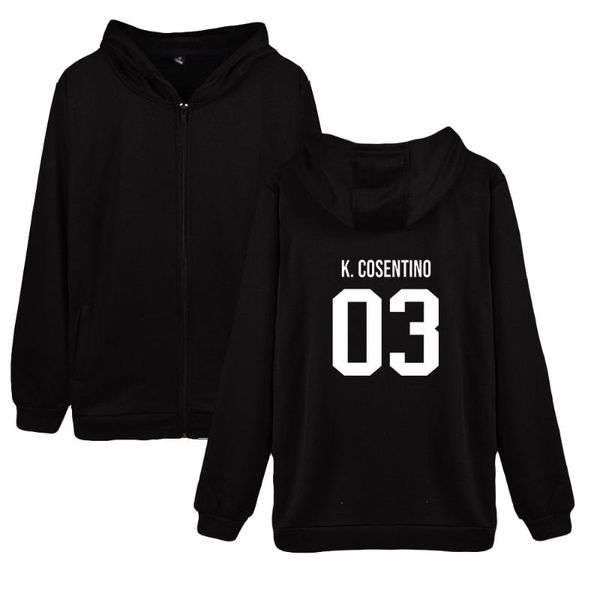 

men's hoodies & sweatshirts kairi cosentino zipper hoodie women men fashion casual sweatshirt, Black