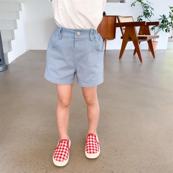 

children korean 2021 summer shorts girls high waist leisure, Black