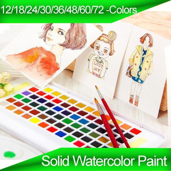 

gift sets watercolor paint solid ncw art student painting 24/48color colorful