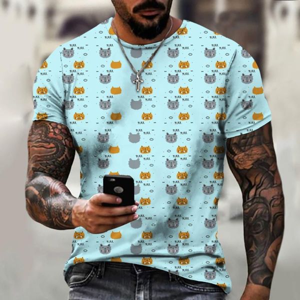 

men's t-shirts 3d print shirt graphic cat logo full body unique hip hop o-neck women child short sleeves casual soft breathable, White;black