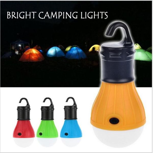 

portable 3led camping tent light bulb fishing lantern lamp random color outdoor hanging soft lighting #oy16d129 flashlights torches