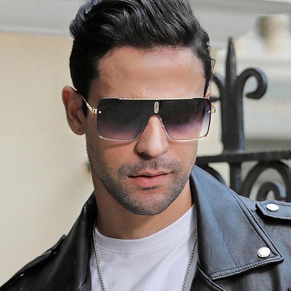 

sunglasses handsome men rectangle 2021 luxury oversized sun glasses for male brand integral shades driving, White;black