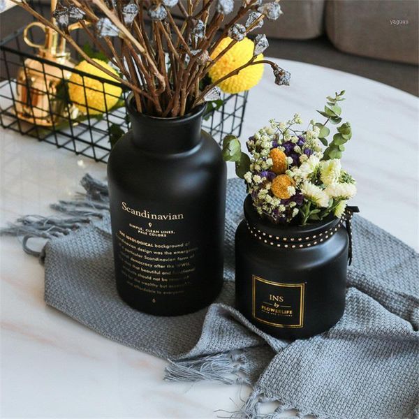 

vintage glass vase simple crafts decoration stamping black living room bedroom handicraft family beautiful gift vases
