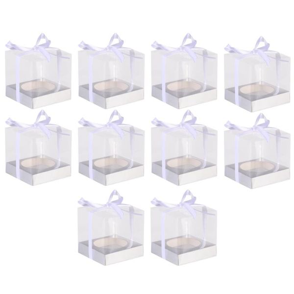 

gift wrap 10pcs cupcake packing boxes transparent cake ornament box