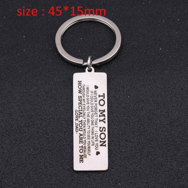 

keychains keychain engraved to my son never forget that i love you how special are me gift from dad holder key tag, Silver