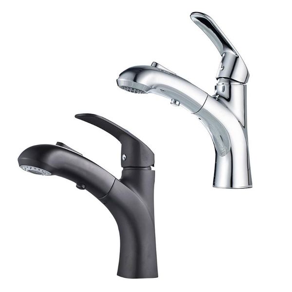 

bathroom sink faucets matte pull out faucet single hole with 2 modes down sprayer 1 handle modern
