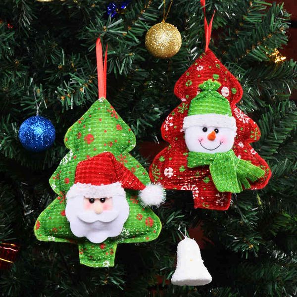 

christmas new decorative tree pendant supplies non-woven small pendant three-dimensional santa claus