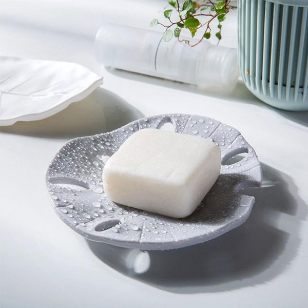 

soap dishes 1pc portable creative leaf shape dish box plastic drain rack storage holder container shelf bathroom shower plate tray