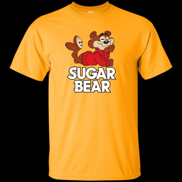 

sugar bear, breakfast, cereal, mascot, cute, cartoon, t-shirt, White;black