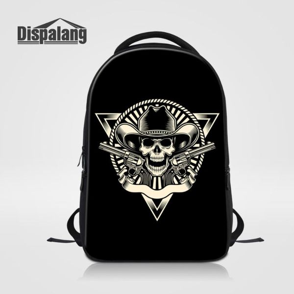 

backpack dispalang men's lapbackpacks cool skull print fashion school bags women notebook rucksack large casual travel shoulder
