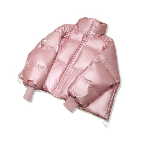 

women's trench coats windbreaker down jacket ladies winter short coat pink sleeve length 2021 shiny white duck loose bread, Tan;black