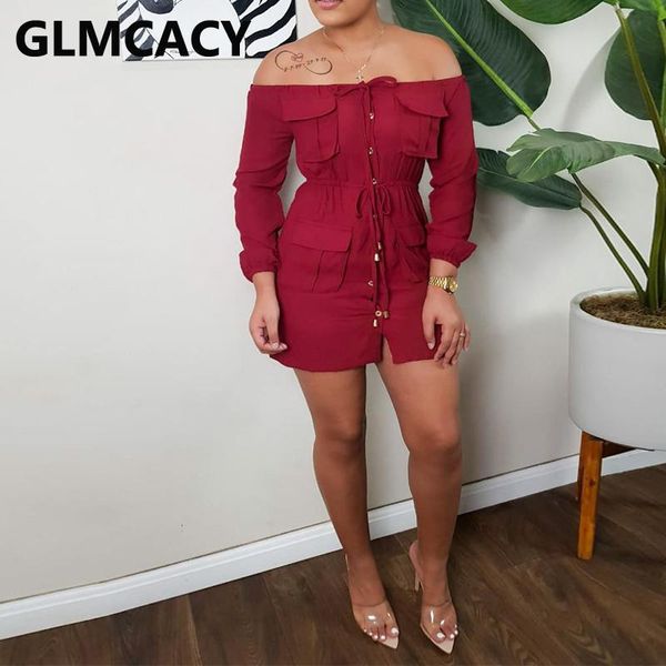 

casual dresses women long sleeve off shoulder pockets design bodycon mini, Black;gray