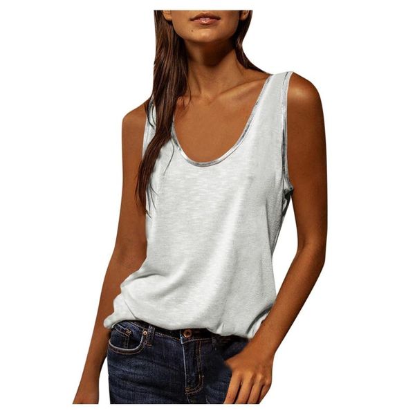 

women fashion camis sleeveless vest u-neck printed camisole mujer backless tee feminino streetwear women's tanks &, White