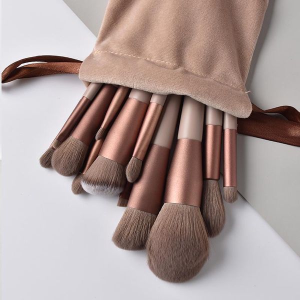 

makeup brushes 13 pcs pink make up set eye shadow liner blusher face powder foundation concealer contour brush