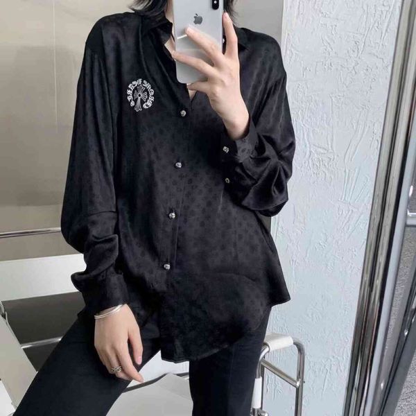 

21ss new crosing dark jacquard shirt, White;black